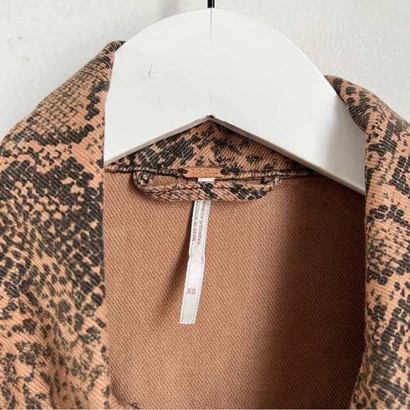 Free People Snake Print Trucker Jacket - Picture 5 of 13